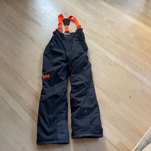 Helly Hansen Kids Black No Limits 2.0 ski bibs with Orange Details